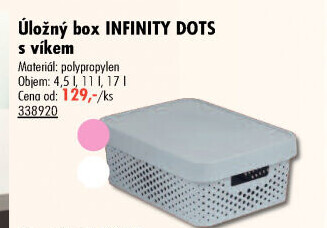 Úložný box s víkem Infinity Dots Curver