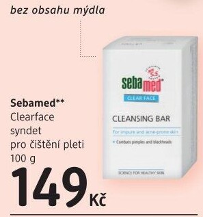 Čistící syndet na pleť Sebamed Clear Face