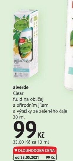 Fluid na obličej bio clear Alverde