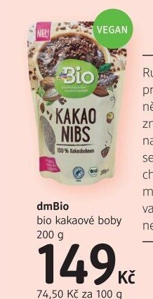 Kakaové boby dm Bio