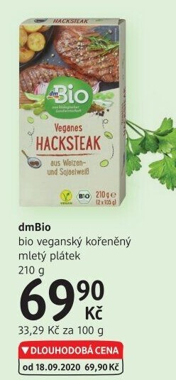 Mletý veganský steak dm Bio