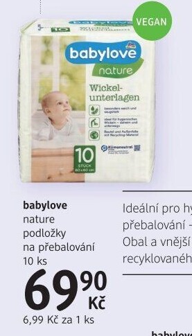 Podložky přebalovací Babylove Nature