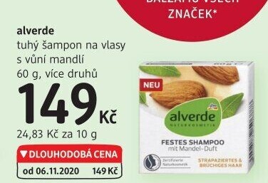 Šampon tuhý Alverde