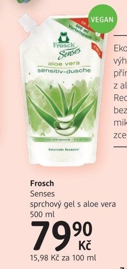 Sprchový gel Senses Frosch - náhradní náplň
