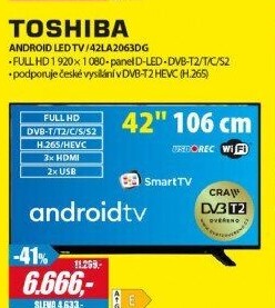 42LA2063DG ANDROID SMART FHD TV TOSHIBA