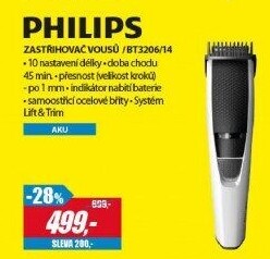 BT3206/14 ZASTŘIHOVAČ VOUSŮ PHILIPS