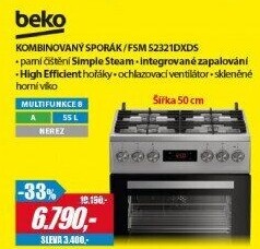 FSM52321DXDS SPORÁK KOMBI.BEKO