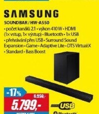 HW A550SOUNDBAR 2.1SAMSUNG