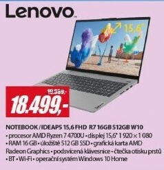 IDEAP5 15,6 FHD R7 16GB 512GB W10 LENOVO