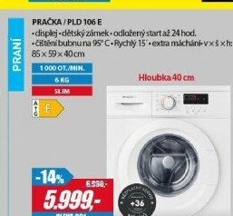 PLD 106 E automatická pračka PHILCO