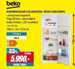 RDSA240K30WN CHLADNIČKA KOMBIBEKO