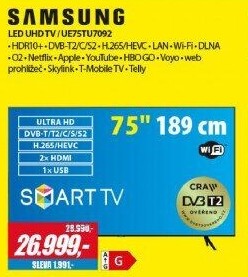 UE75TU7092 LED ULTRA HD LCD TV SAMSUNG