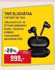 YHP 02BT BK TWS sluchátka LOUNGE YENKEE