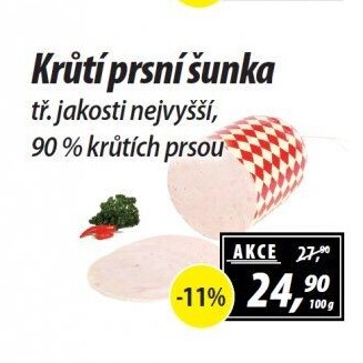 Šunka krůtí prsní nejvyšší jakosti