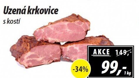 Uzená krkovice s kostí