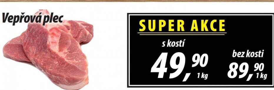Vepřová plec s kostí