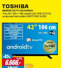 42LA2063DG ANDROID SMART FHD TV TOSHIBA