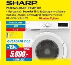 ES HFA5101WD PRAČKA SLIMSHARP