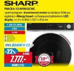 ES NFB612CWC PRAČKA SLIMSHARP