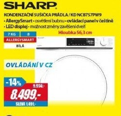 KD NCB7S7PW9 SUŠIČKA PRÁDLASHARP