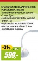 RTL 202 stm.LED lamp.bílá RGB 5W RETLUX