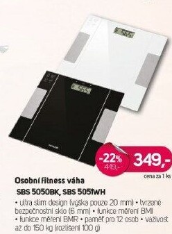 SBS 5050BK Osobní fitness váhaSENCOR