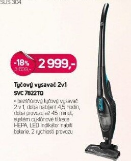 SVC 7822TQ tyčový vysavač 2 v 1SENCOR