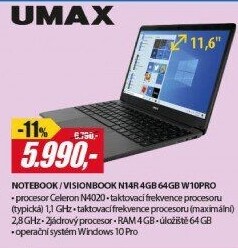 VisionBook N14R 4GB 64GB W10Pro UMAX