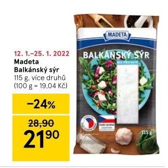 Balkánský sýr Madeta