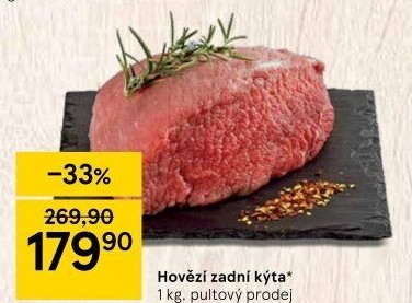 Hovězí kýta zadní bez kosti