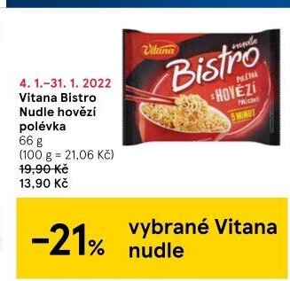 Instantní polévka nudlová Bistro Vitana
