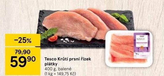 Krůtí prsní řízky Tesco