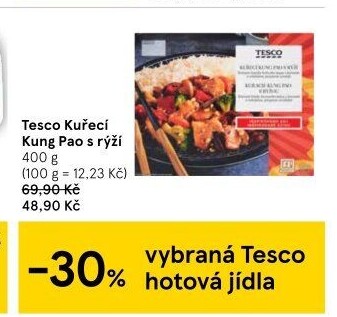 Kung pao kuřecí s rýží Tesco