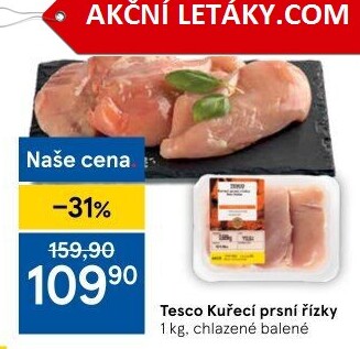 Kuřecí prsní řízky Tesco