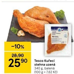 Kuřecí stehna uzená Tesco