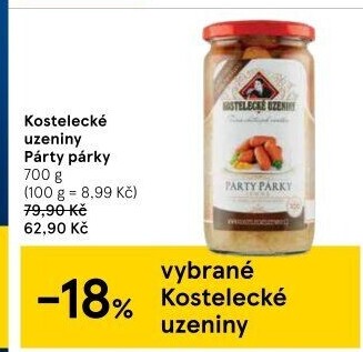 Párky Párty Kostelecké uzeniny