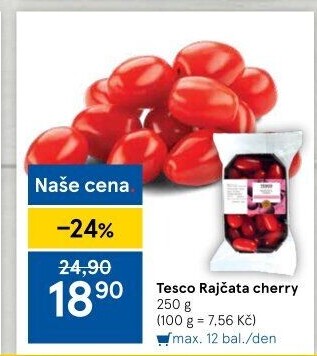 Rajčata cherry Tesco