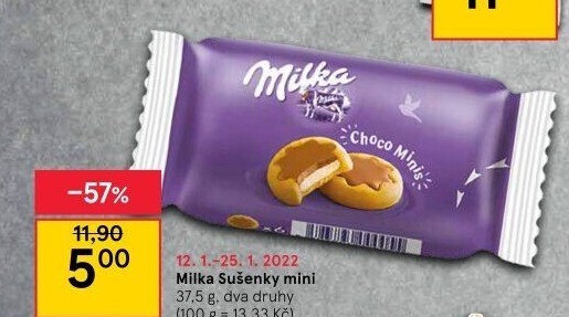 Sušenky Choco Minis Milka