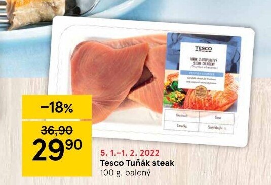 Tuňák steak Tesco