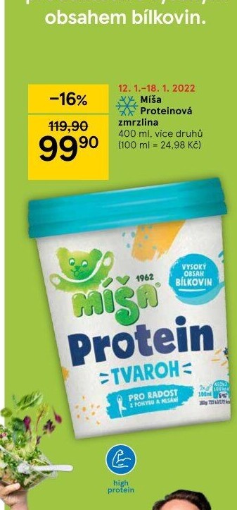 Zmrzlina proteinová v kelímku Míša