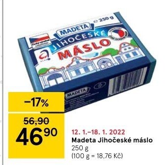 Máslo Jihočeské Madeta