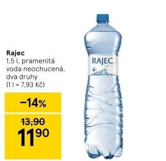 Přírodní voda Rajec