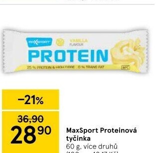 Proteinová tyčinka bez lepku Protein Maxsport