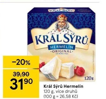 Sýr Hermelín Král sýrů