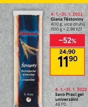 Těstoviny Giana