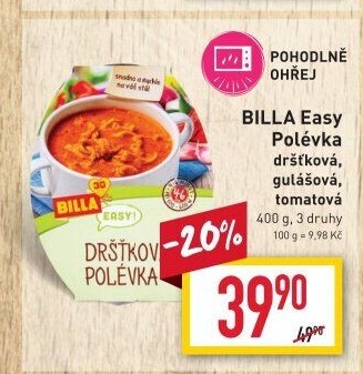 Polévka dršťková Billa Easy