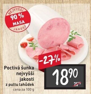 Šunka poctivá nejvyšší jakosti