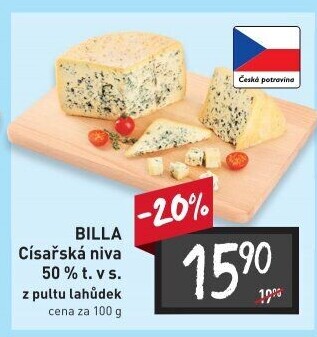 Sýr Niva císařská 50% Billa