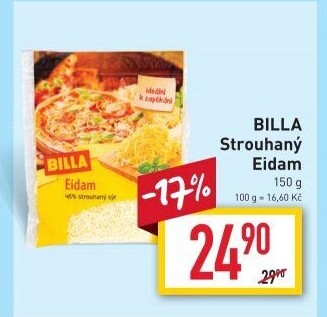 Sýr strouhaný Eidam Billa