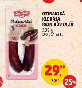 Ostravská klobása Řezníkův talíř